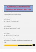 Chemistry Gas laws test review Questions and Answers 100% Pass