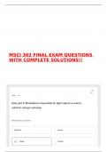 MSCI 302 FINAL EXAM QUESTIONS WITH COMPLETE SOLUTIONS!! 