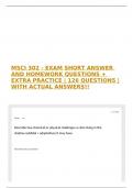 MSCI 302 - EXAM SHORT ANSWER AND HOMEWORK QUESTIONS + EXTRA PRACTICE | 126 QUESTIONS | WITH ACTUAL ANSWERS!!