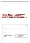 MSCI 304 FINAL EXAM MULTIPLE CHOICE REVIEW (QUESTIONS & ANSWERS) RATED 100% CORRECT!!