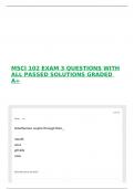 MSCI 102 EXAM 3 QUESTIONS WITH ALL PASSED SOLUTIONS GRADED A+