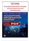 Test bank Accounting Information Systems 16th Edition by Romney; Steinbart; All 1-24 Chapters Covered ,Latest Edition