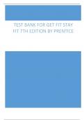 Test Bank for Get Fit Stay Fit 7th Edition by Prentice