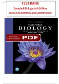 Test Bank - Campbell Biology, 12th Edition By (Urry/ Cain/ Wasserman/ Min), All 1-56 Chapters Covered ,Latest Edition