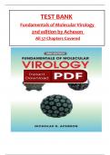 Fundamentals of Molecular Virology 2nd edition by Acheson - Test Bank All 1-37 Chapters Covered ,Latest Edition