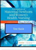 Test Bank For Foundations of Maternal-Newborn and Women's Health Nursing 8th Edition by Sharon Smith Murray  , Emily Slone McKinney , Karen Holub , Renee Jones & Kristin L. Scate heffer | New Update 2025