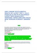 ANCC PMHNP PSYCH MENTAL HEALTH NP_LATEST TEST VERSION 1, 2 and 3 EXAM QUESTIONS AND ASWERS  PLUS RATIONALE LATEST 2025 NEWEST 