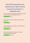 WGU D278 Programming and Scripting Exam | 100% Correctly Answered and Graded A+ | 2025/2026 Guide