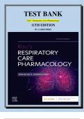 Test Bank Rau’s Respiratory Care Pharmacology (11th Ed) By Douglas Gardenhire| All 23 Chapters Covered, Verified Latest Edition