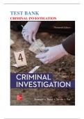 Test Bank For Criminal Investigation 13th Edition By Charles Swanson, Robert W Taylor, Leonard Territo, Bryanna Fox, Neil Chamelin| 9781260836806| All Chapters 1-22| LATEST