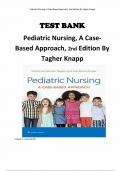 TEST BANK for Pediatric Nursing- A Case-Based Approach 2nd Edition by Tagher and Knapp All Chapters 1-34, Complete