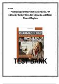 TEST BANK for Pharmacology For Primary Provider 4th Edition Edmunds and Mayhew All Chapters 1-73 fully covered graded+1