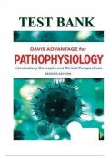 Test bank for Davis Advantage for Pathophysiology Introductory Concepts and Clinical Perspectives 2nd Edition by Theresa M Capriotti | Chapter 1-46 | Complete Questions and Answers A+ | LATEST UPDATED STUDY GUIDE BANKS WITH COMPLETE SOLUTIONS 2024