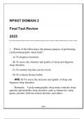 RPSGT DOMAIN 2 FINAL TEST REVIEW 2025 QNS & ANS.