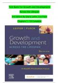 Test Bank For Growth and Development Across the Lifespan 3rd Edition By Gloria Leifer; Eve Fleck Chapters 1 - 16 Complete