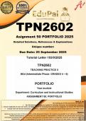 TPN2602 Assignment 50 PORTFOLIO (COMPLETE ANSWERS) 2025 - DUE 25 September 2025