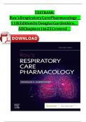 Test Bank for Rau’s Respiratory Care Pharmacology 11th Edition by Douglas S. Gardenhire|9780323871556| All Chapters 1-23|LATEST