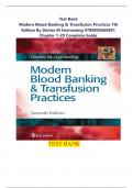 Test Bank Modern Blood Banking & Transfusion Practices (7th Ed) By Denise M Harmening| Complete Guide Chapter 1-29 