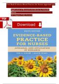 Test Bank- Evidence-Based Practice for Nurses: Appraisal and Application of Research 6th Edition By Schmidt Brown, Latest Edition