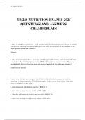 NR 228 NUTRITION EXAM 1  2025 QUESTIONS AND ANSWERS CHAMBERLAIN