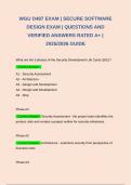 WGU D487 EXAM | SECURE SOFTWARE DESIGN EXAM | QUESTIONS AND VERIFIED ANSWERS RATED A+ | 2025/2026 GUIDE