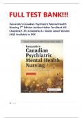 Varcarolis’s Canadian Psychiatric Mental Health Nursing 2nd Edition Author:Halter Test Bank All Chapters[1-35] Complete A+ Guide Latest Version 2025 Available In PDF