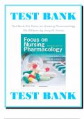 Test Bank For Focus on Nursing Pharmacology 7th Edition by Amy M. Karch Chapter 1-59 All Covered and Verified Latest Update