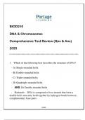 BIOD210 (DNA & Chromosomes) Comprehensive Test Review 2025 (Qns & Ans).