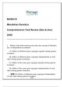 BIOD210 (Mendelian Genetics) Comprehensive Test Review 2025 (Qns & Ans)