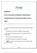 BIOD210 (Intro to Genetics & Modern Implications) Comprehensive Test Review 2025 (Qns & Ans)