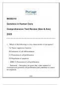 BIOD210 (Genetics in Human Care) Comprehensive Test Review 2025 (Qns & Ans