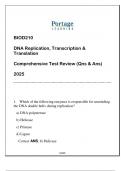 BIOD210 (DNA Replication, Transcription & Translation) Comprehensive Test Review 2025 