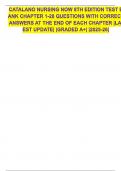 CATALANO NURSING NOW 8TH EDITION TEST BANK CHAPTER 1-28 QUESTIONS WITH CORRECT ANSWERS AT THE END OF EACH CHAPTER |LATEST UPDATE| |GRADED A+| |2025-26|