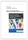 Test Bank For Community/Public Health Nursing: Promoting the Health of Populations 7th Edition by Nies | 9780323795319 | | Chapter 1-34 | All Chapters with Answers and Rationals