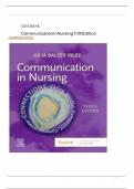 Test Bank For Communication in Nursing 10th Edition by Julia Balzer Riley isbn-9780323871457 All Chapters Grade A+ Guaranteed Pass