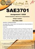 SAE3701 Assignment 3 (COMPLETE ANSWERS) 2025 