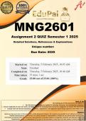 MNG2601 Assignment 2 QUIZ (COMPLETE ANSWERS) Semester 1 2025