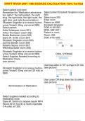 SWIFT RIVER UNIT 1 MH DOSAGE CALCULATION 100% Verified