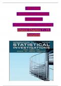 Test Bank for Introduction to Statistical Investigations 2nd Edition