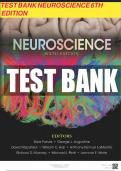 Test Bank to accompany Neuroscience, sixth Edition Purves • Augustine • Fitzpatrick • Hall • LaMantia • Mooney • Platt • White