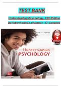 Test Bank for Understanding Psychology 15th Edition by Robert Feldman