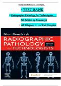 Test bank for radiographic pathology for technologists 8th edition kowalczyk