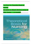 Test Bank For Theoretical Basis for Nursing 5th Edition McEwen