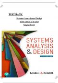 TEST BANK for Systems Analysis and Design 10th Edition by Kendall Kenneth and Kendall Julie (Complete Chapters 1-14) ISBN:9780134785554