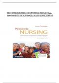 TEST BANK FOR PEDIATRIC NURSING THE CRITICAL COMPONENTS OF NURSING CARE 2ND EDITION RUDD