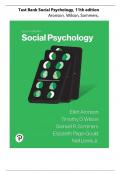 Test Bank - Social Psychology 11th Edition - Aronson, All 13 Chapters Covered