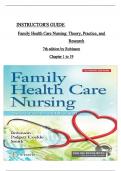 TEST BANK AND INSTRUCTOR'S GUIDE FOR FAMILY HEALTH CARE NURSING: THEORY, PRACTICE, AND RESEARCH BY ROBINSON, 7TH EDITION| COMPLETE GUIDE|ISBN:9780803639218 ALL19  CHAPTERS COVERED| REFLECTION ANSWERS GRADED A+|2025