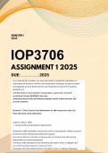 IOP3706 Assignment 1 Semester 1 2025 