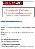 NR507 Advanced Pathophysiology Final Exam Complete Course Week 5 to 8 tested questions (latest 2025 / 2026) with verified answers