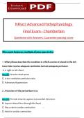 NR507 Advanced Pathophysiology Final Exam - Chamberlain tested questions (latest 2025 / 2026) with verified answers